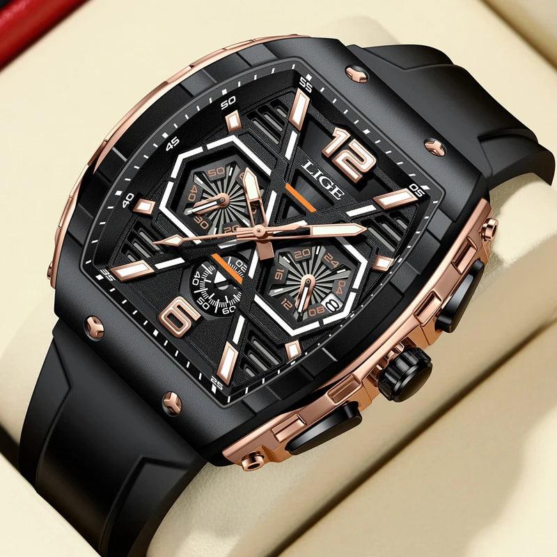 PROMOÇÃO Relógio Masculino LIGE 50mm Esportivo à Prova d’Água