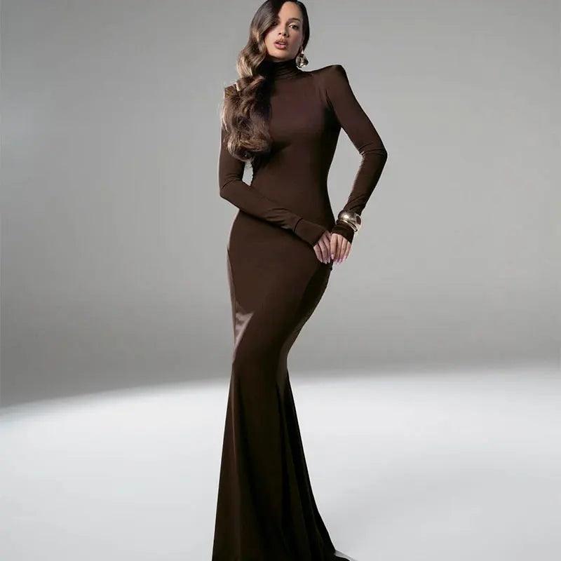 Vestido Feminino Elegante Sem Costas