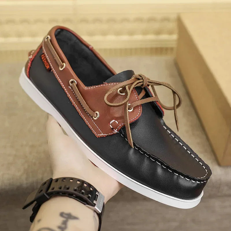Sapato Masculino Casual Luxo de Couro Genuíno