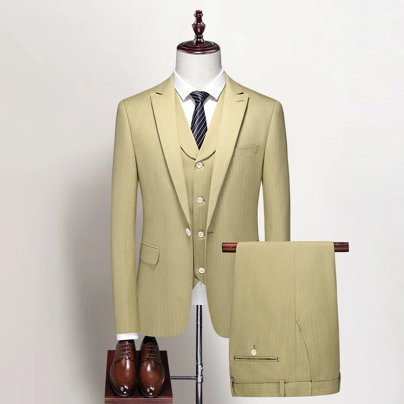 Terno Social Completo Masculino 3 Peças Alfaiataria Moderna