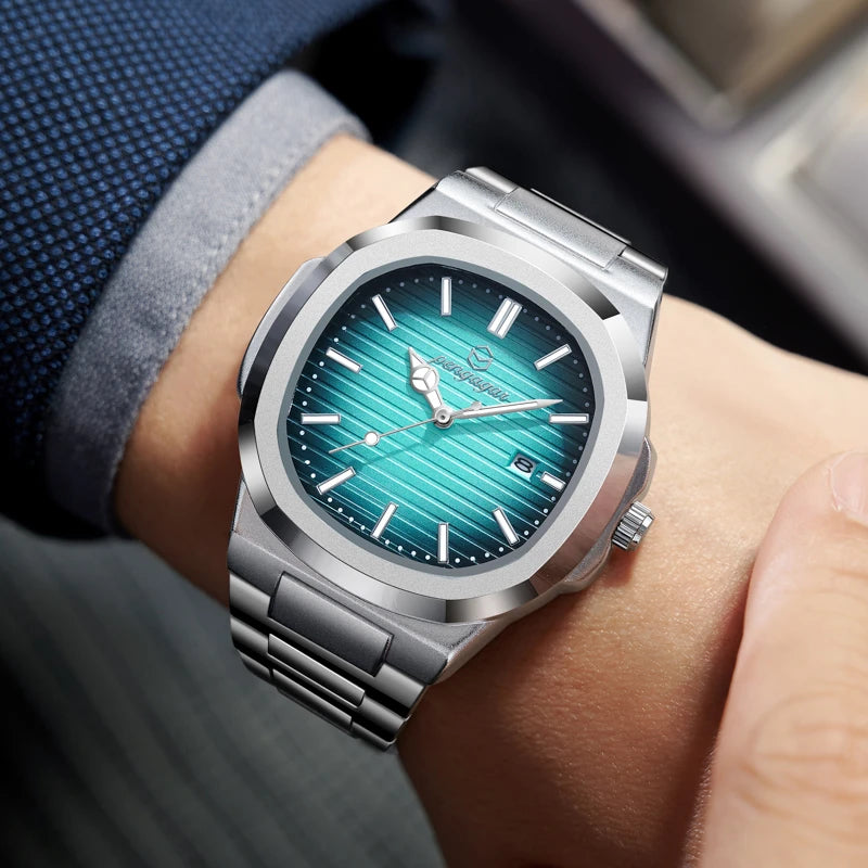 Relógio Masculino de Luxo À Prova D'água SilverLuxury by Loja Bruna Modas