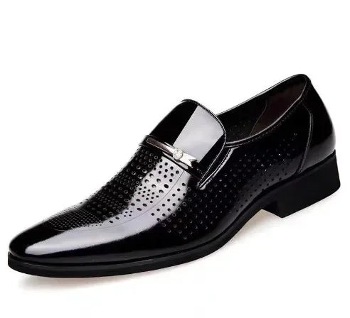 Sapato Masculino Oxford de Luxo em Couro Envernizado Respirável by Loja Bruna Modas