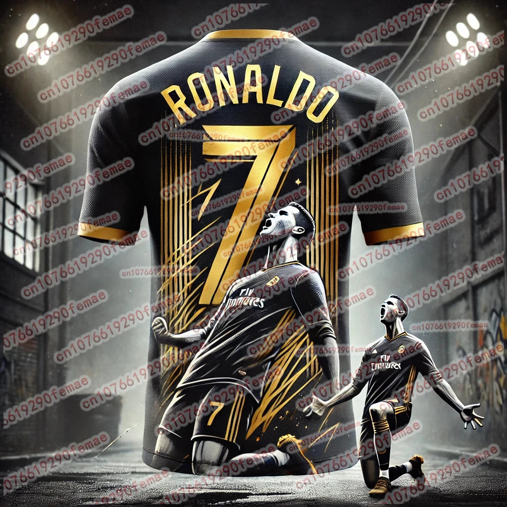 Camisa Esportiva Masculina 3D GOAT Mode™ Cristiano Ronaldo