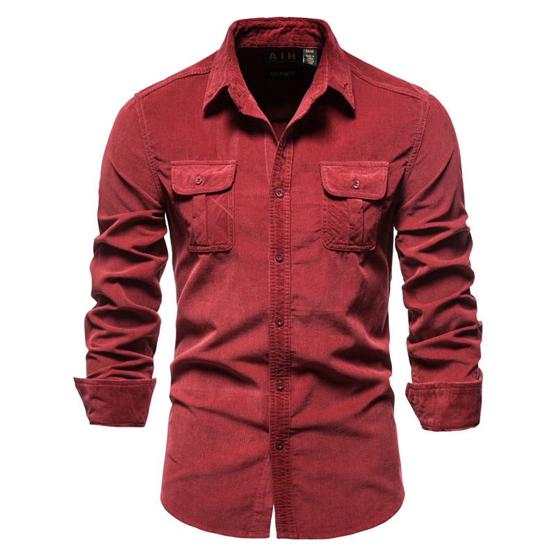 Camisa Masculina Casual Manga Comprida Londres