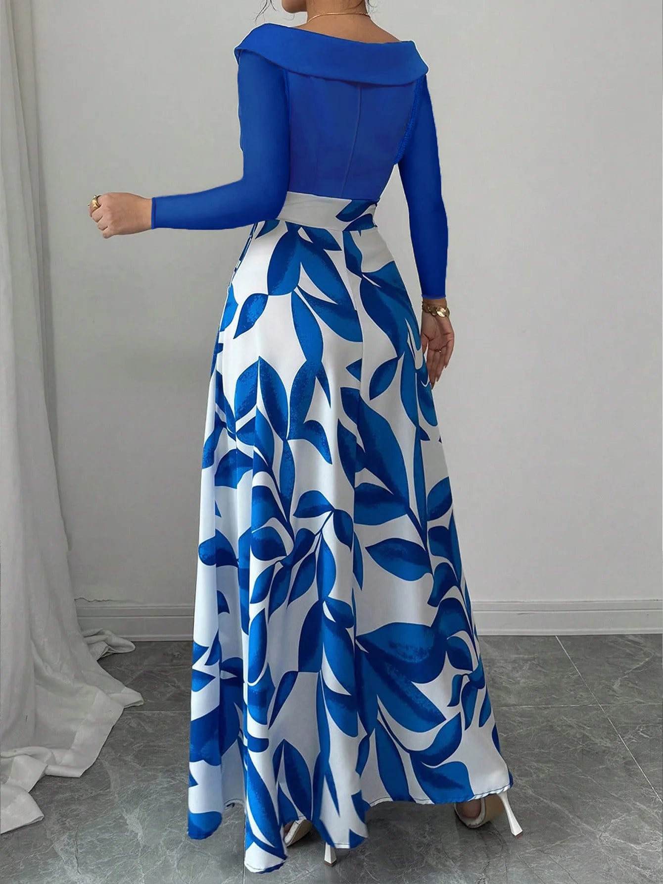 Vestido Longo Feminino com Estampa Floral by Loja Bruna Modas