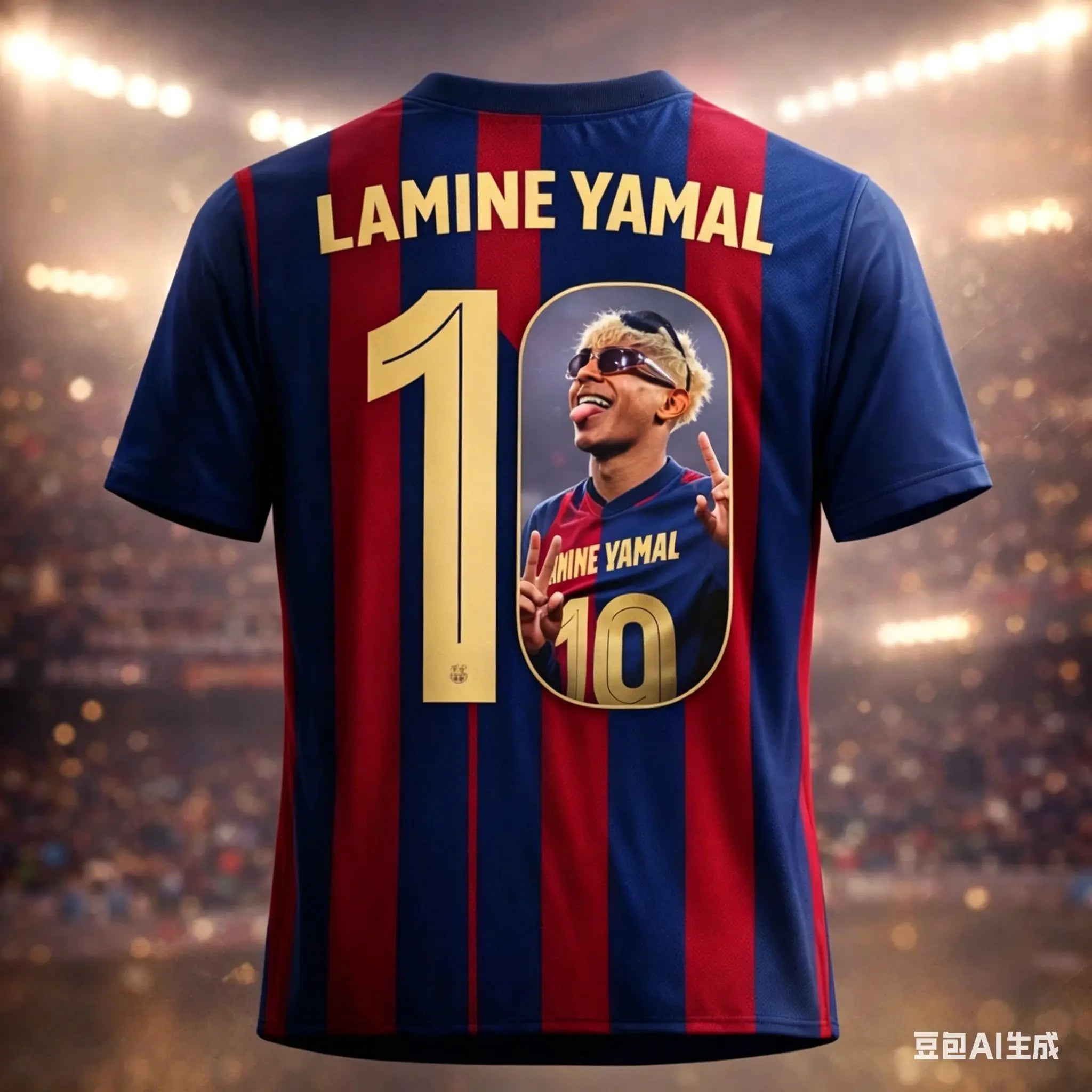 Camisa Masculina Esportiva T-Shirt Estampa 3D Superestrela Lamine Yamal