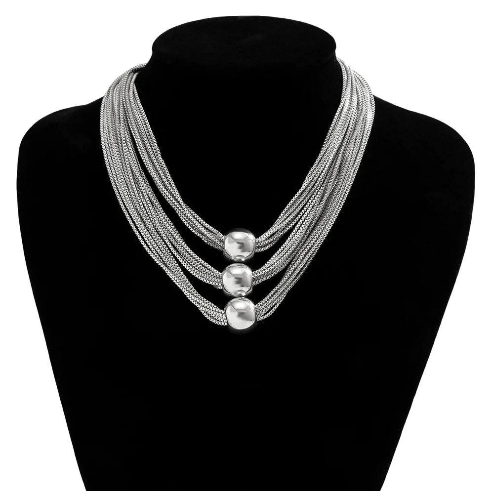 Colar Feminino Multicamadas Strata