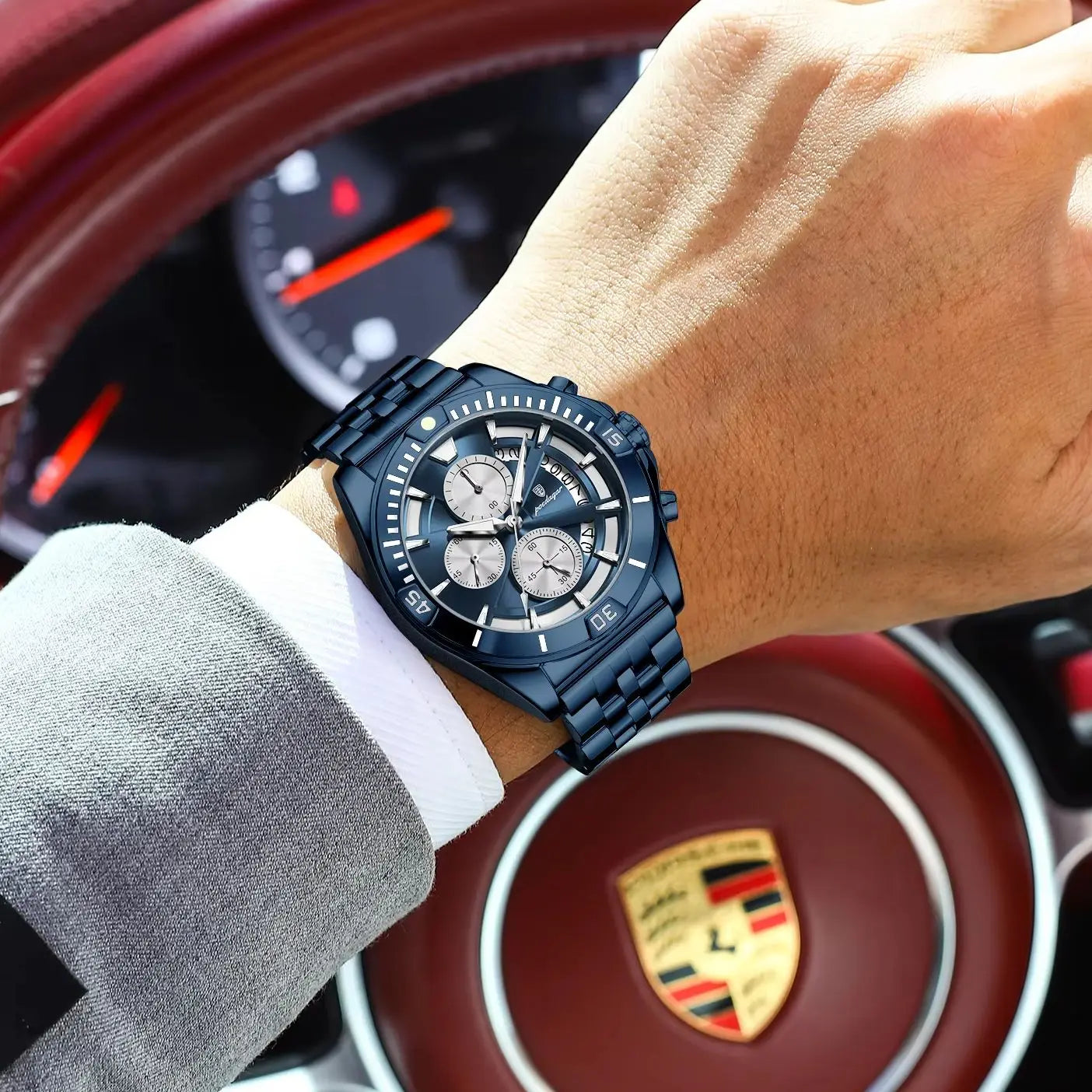Relógio Masculino Esportivo Steelcrest Chrono