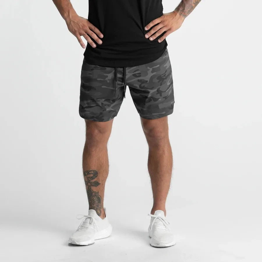 Short de Corrida Masculinos Tecido Leve Secagem Rápida