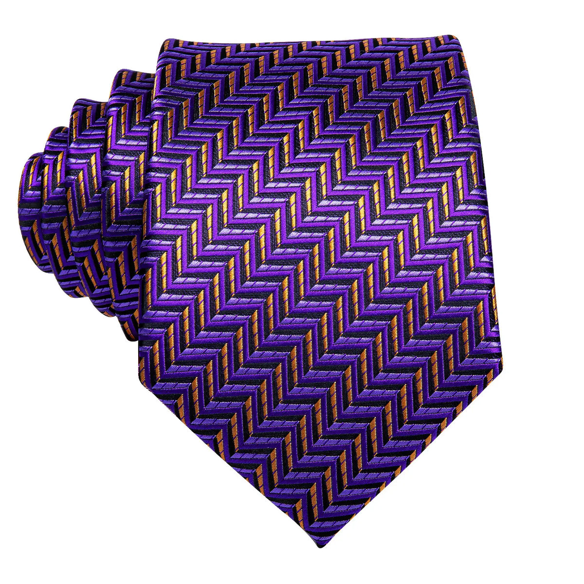 Gravata Masculina de Poliéster Roxo com Lenço de Bolso