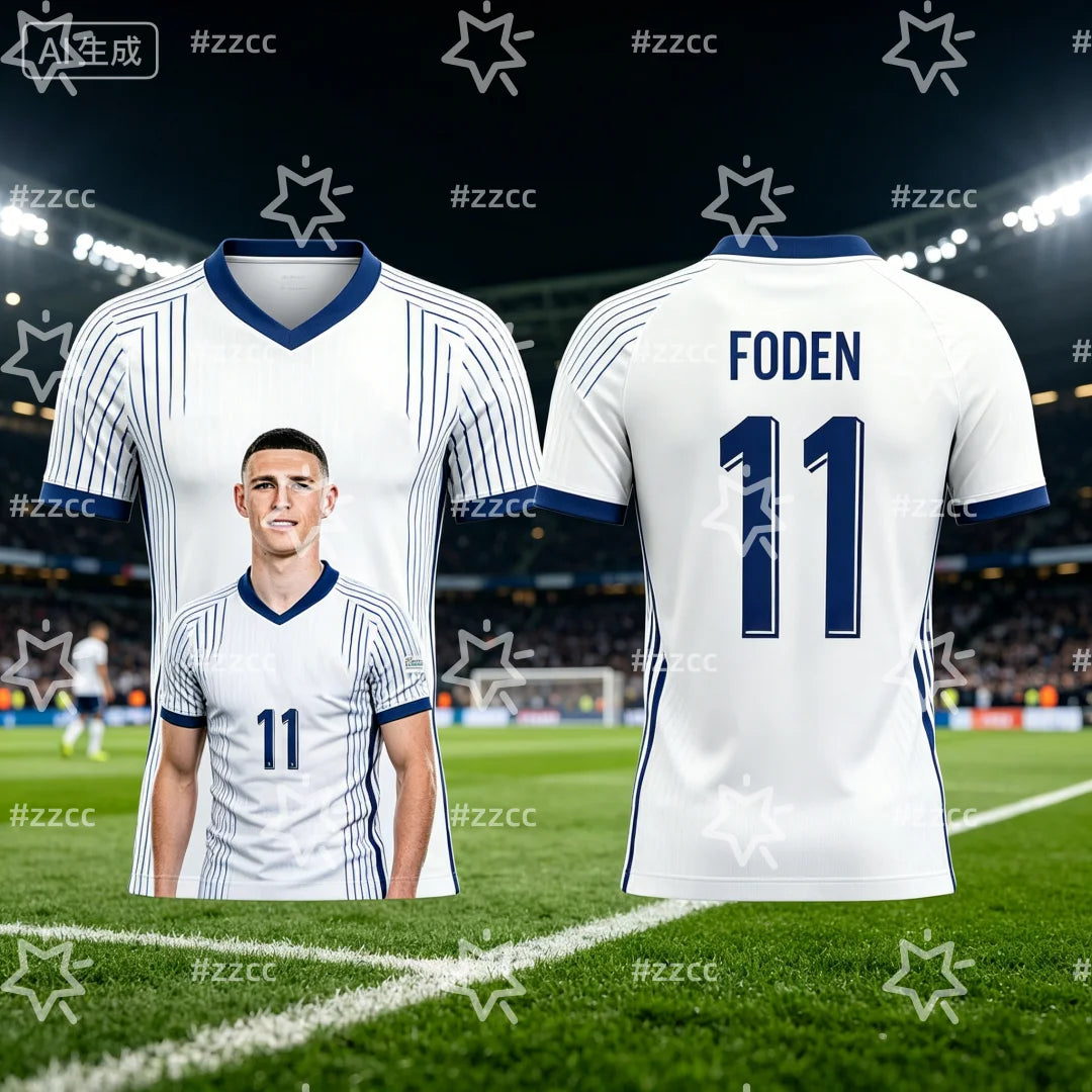 Camisa Masculina Esportiva T-Shirt Comemorativa Phil Foden