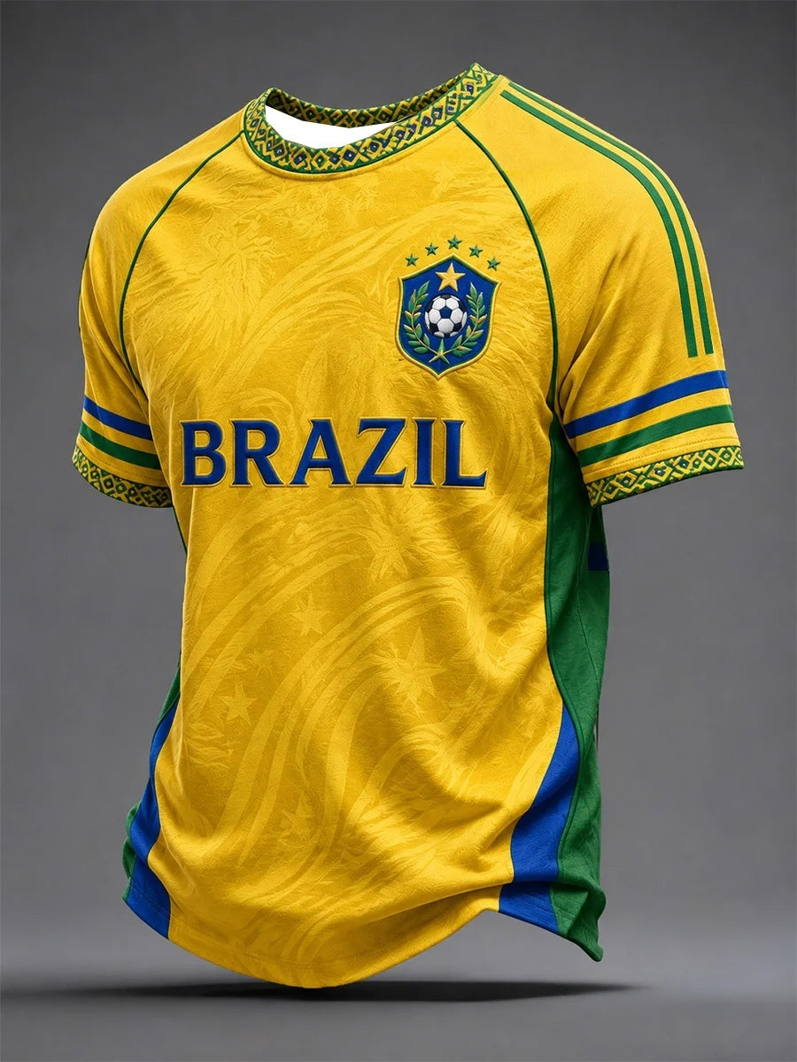Camisa Masculina Esportiva T-Shirt Estampa do Brasil