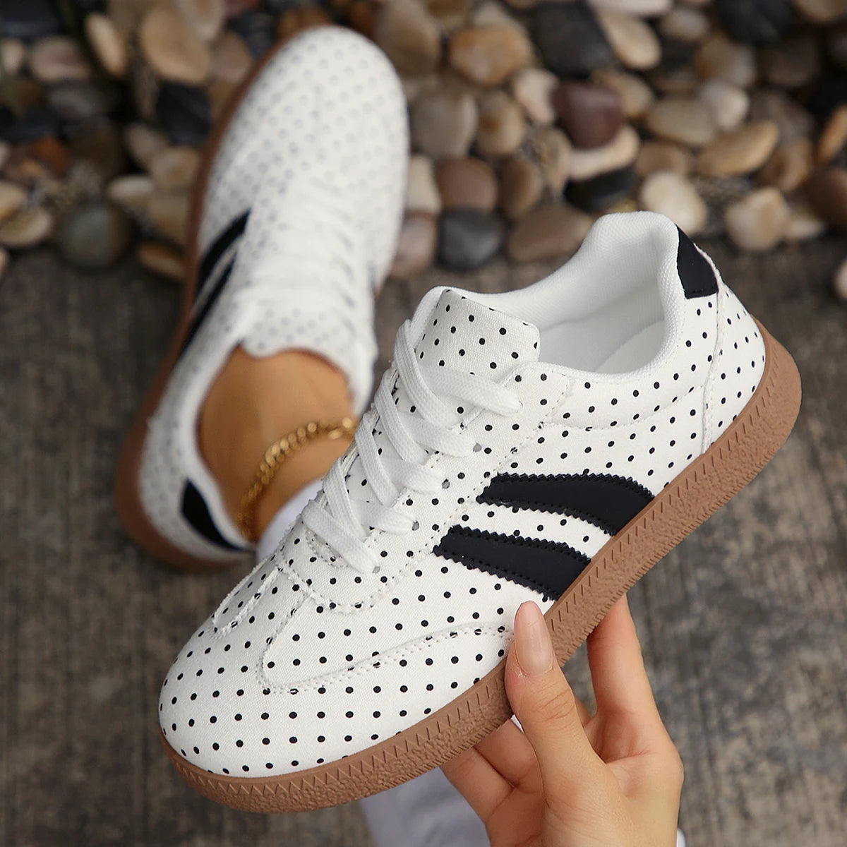 Tênis Feminino Casual Em Lona Confortável Antiderrapante