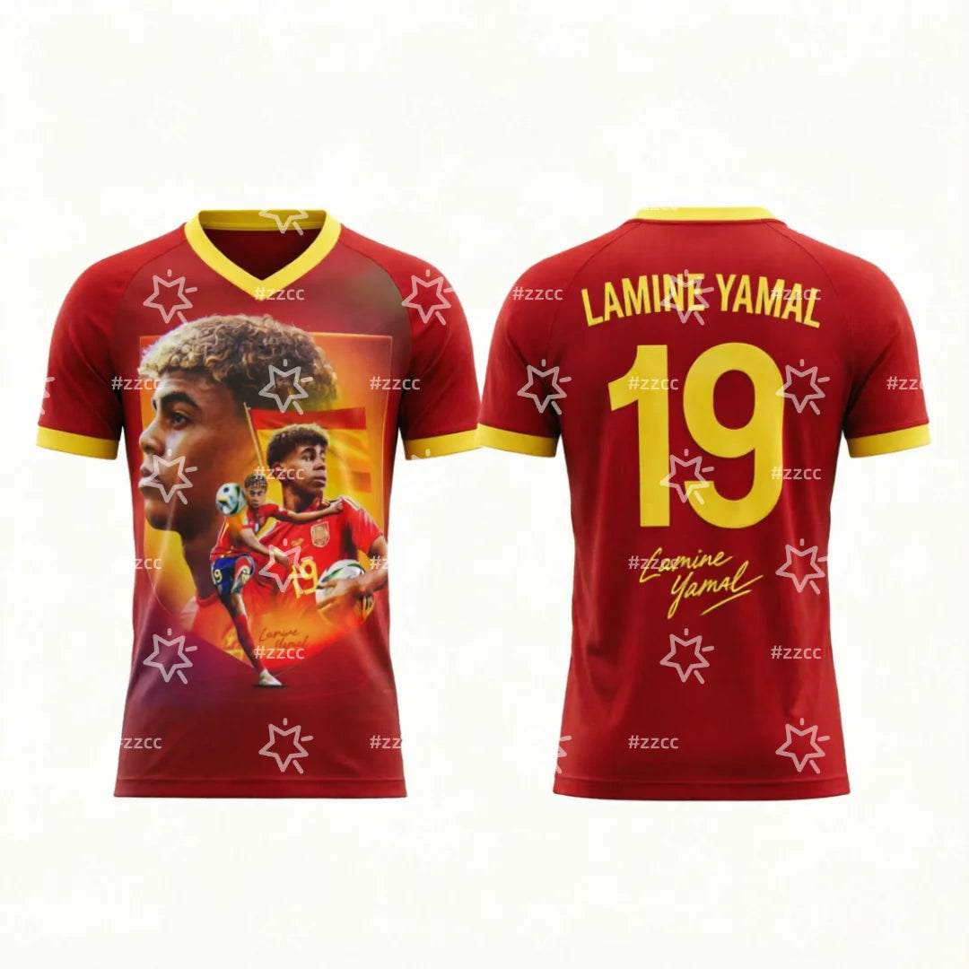 Camisa Masculina Esportiva Edição Comemorativa Lamine Yamal