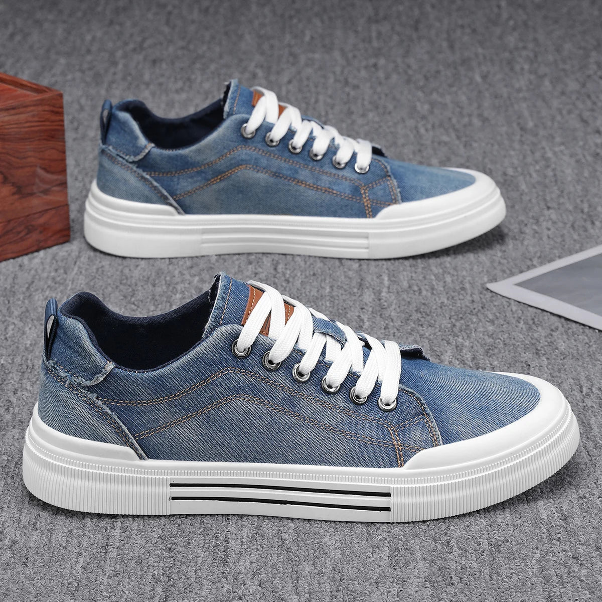 Tênis Masculino Casual Denim