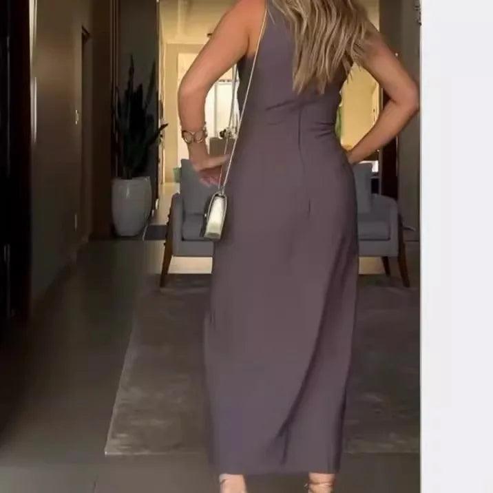 Conjunto Feminino Decote em V Duas Peças (Blusa e Vestido)