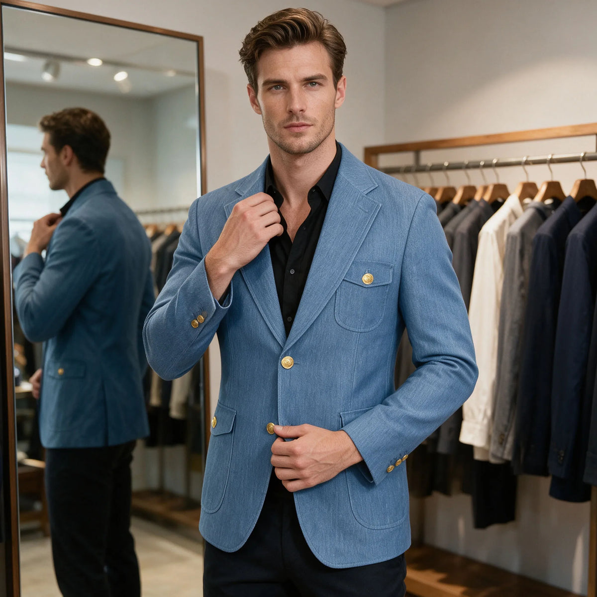 Blazer Masculino Slim Atlântico