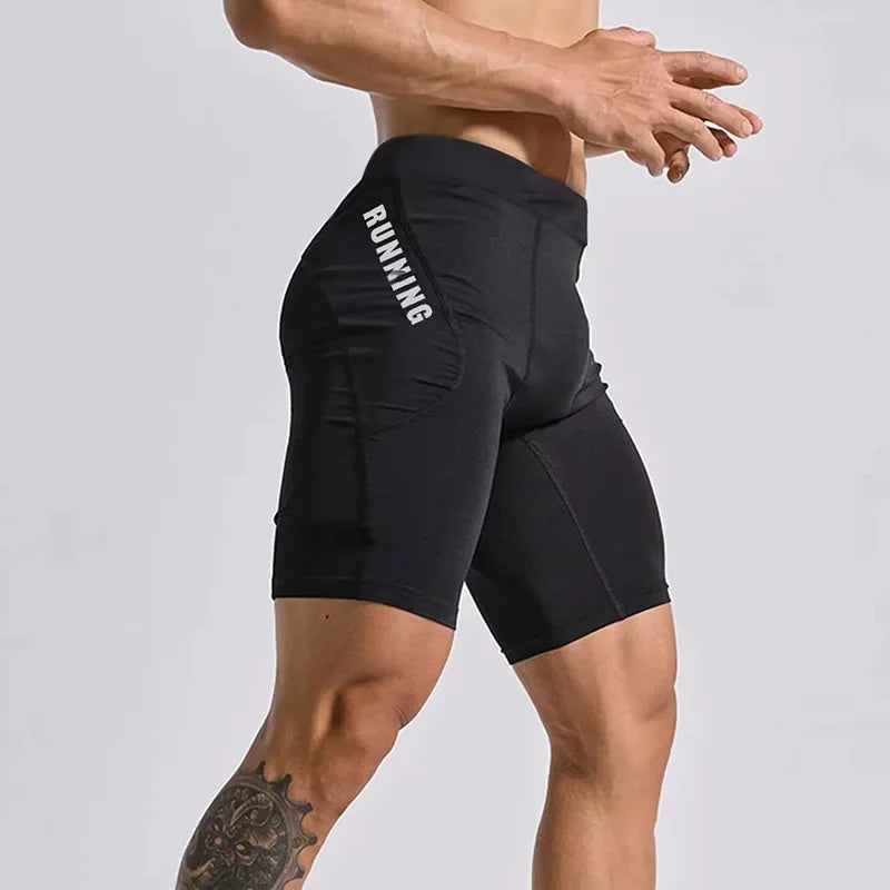 Short Masculino Elástico de Musculação e Corrida com Compressão
