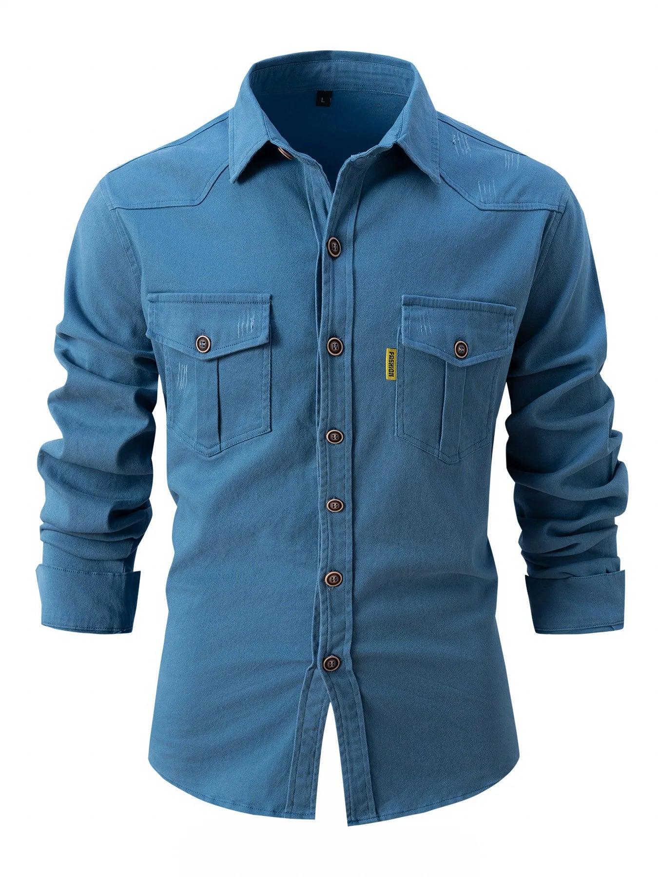 Camisa Casual Masculina de Algodão e Linho | Estilo e Conforto