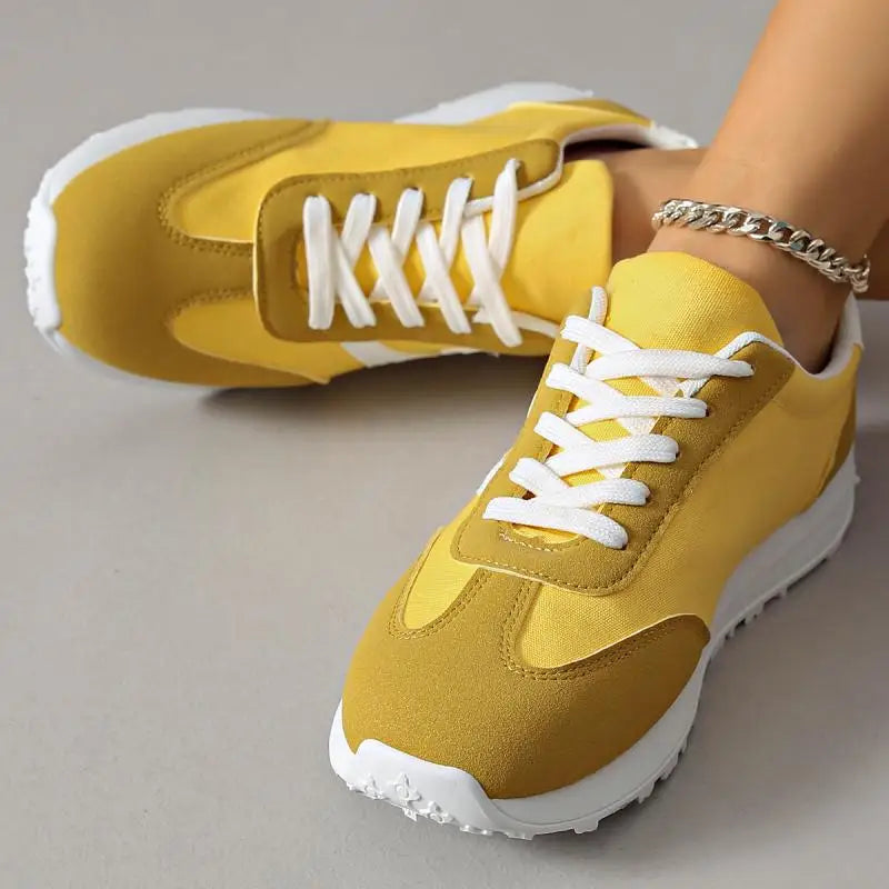 Tênis Feminino Casual Listrado Antiderrapante