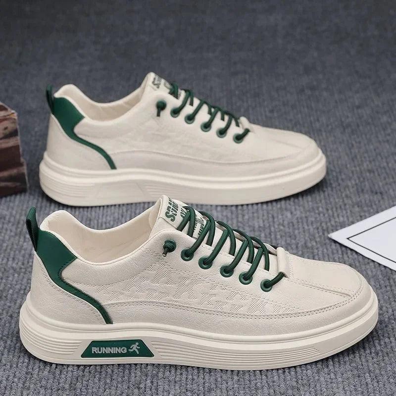 Tênis Casual Masculino de Couro PU com Conforto e Estilo