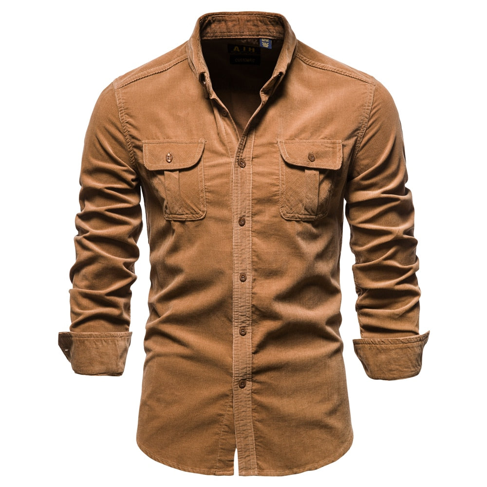 Camisa Masculina Casual Manga Comprida Londres