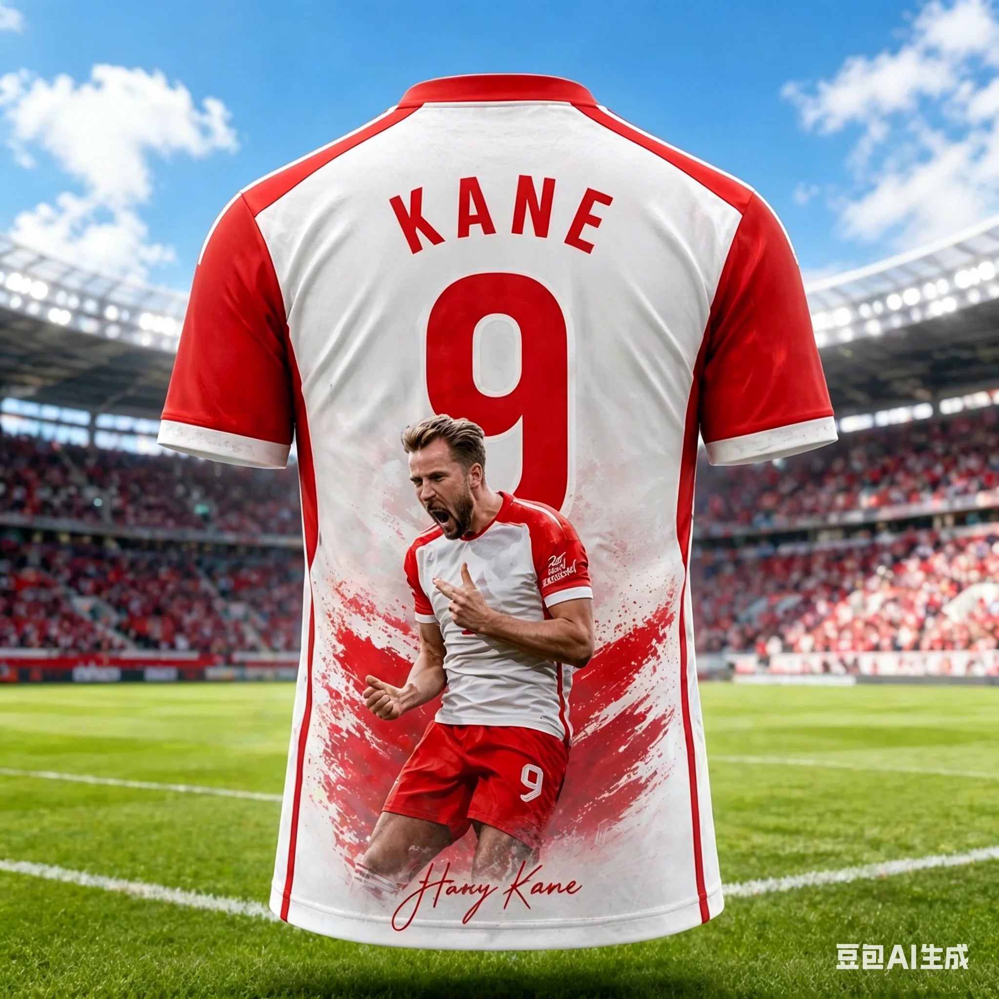 Camisa Masculina Esportiva com Estampa 3D Estrela de Futebol