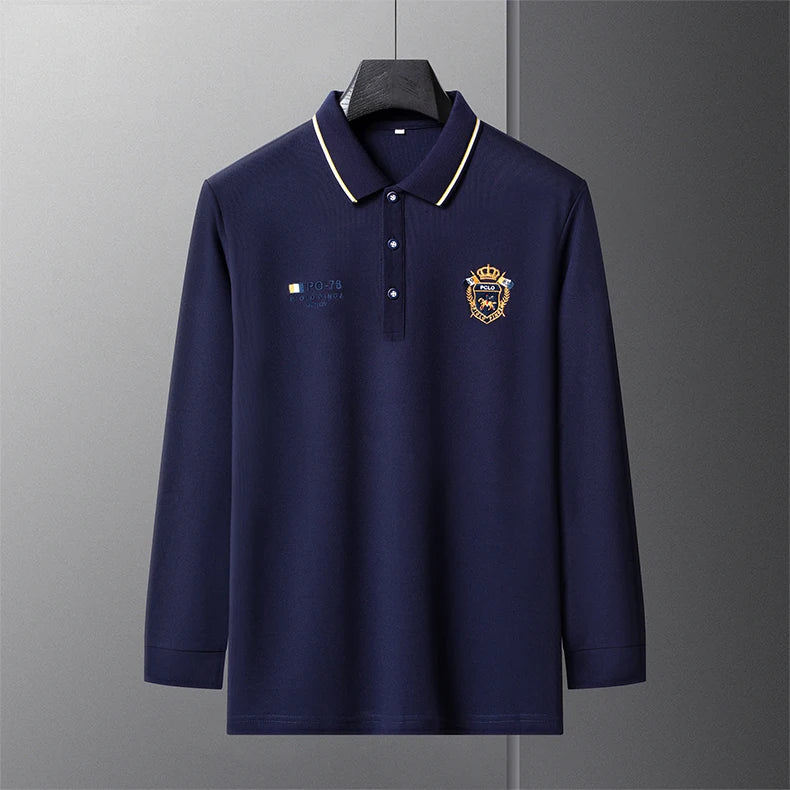 Camisa Polo Masculina Manga Comprida