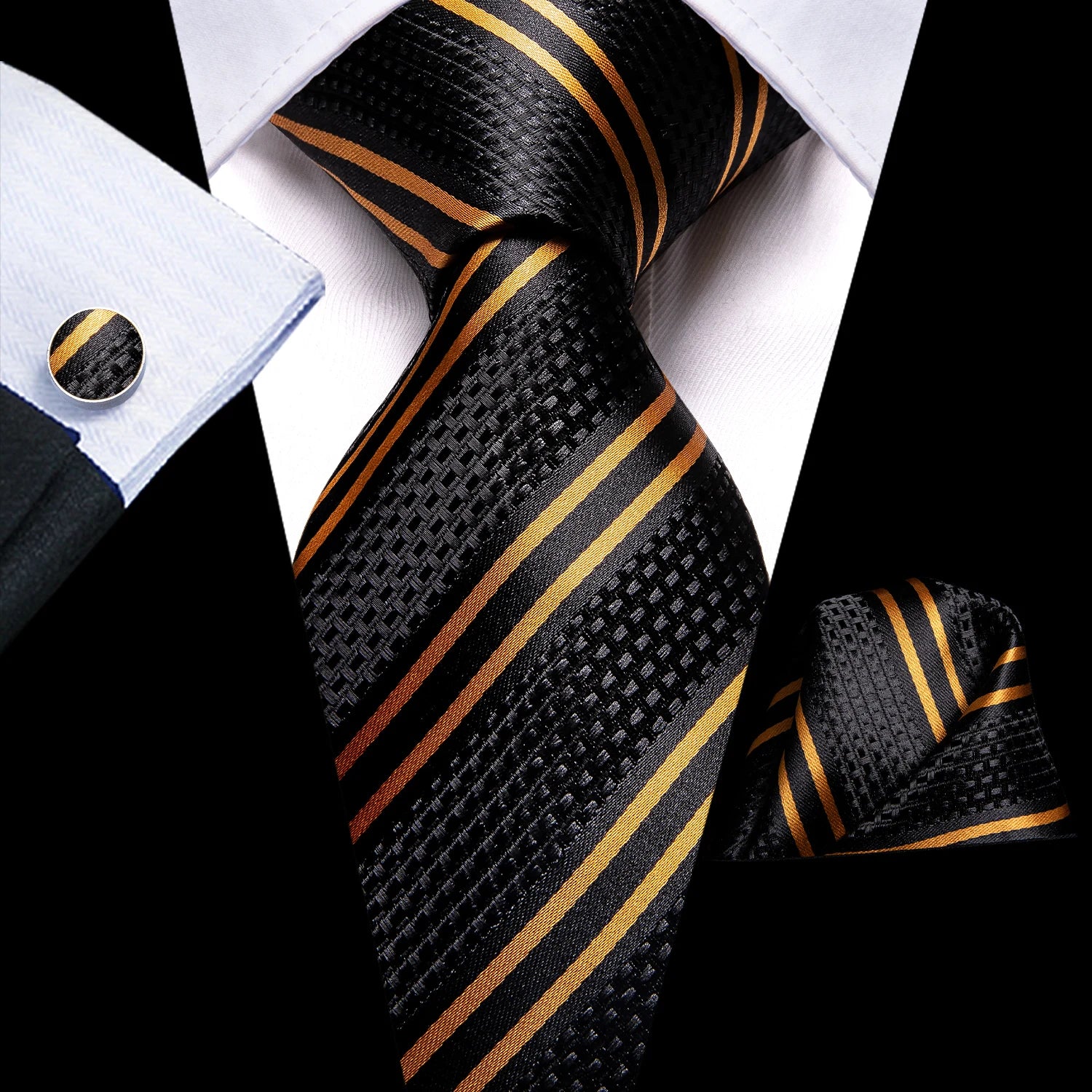 Kit de Gravata Masculina com Lenço Piemonte