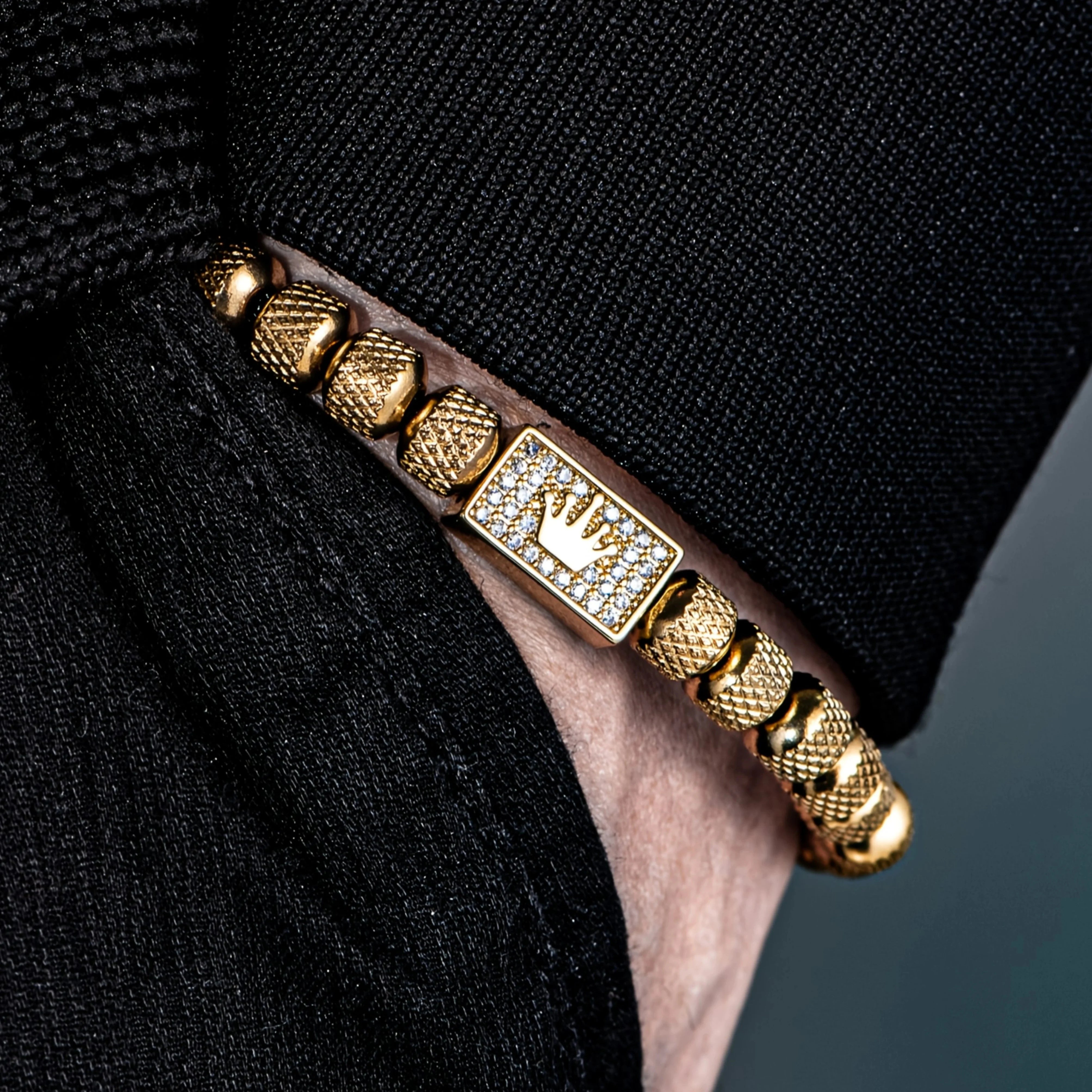 Pulseira Masculina de Luxo Aço Inoxidável