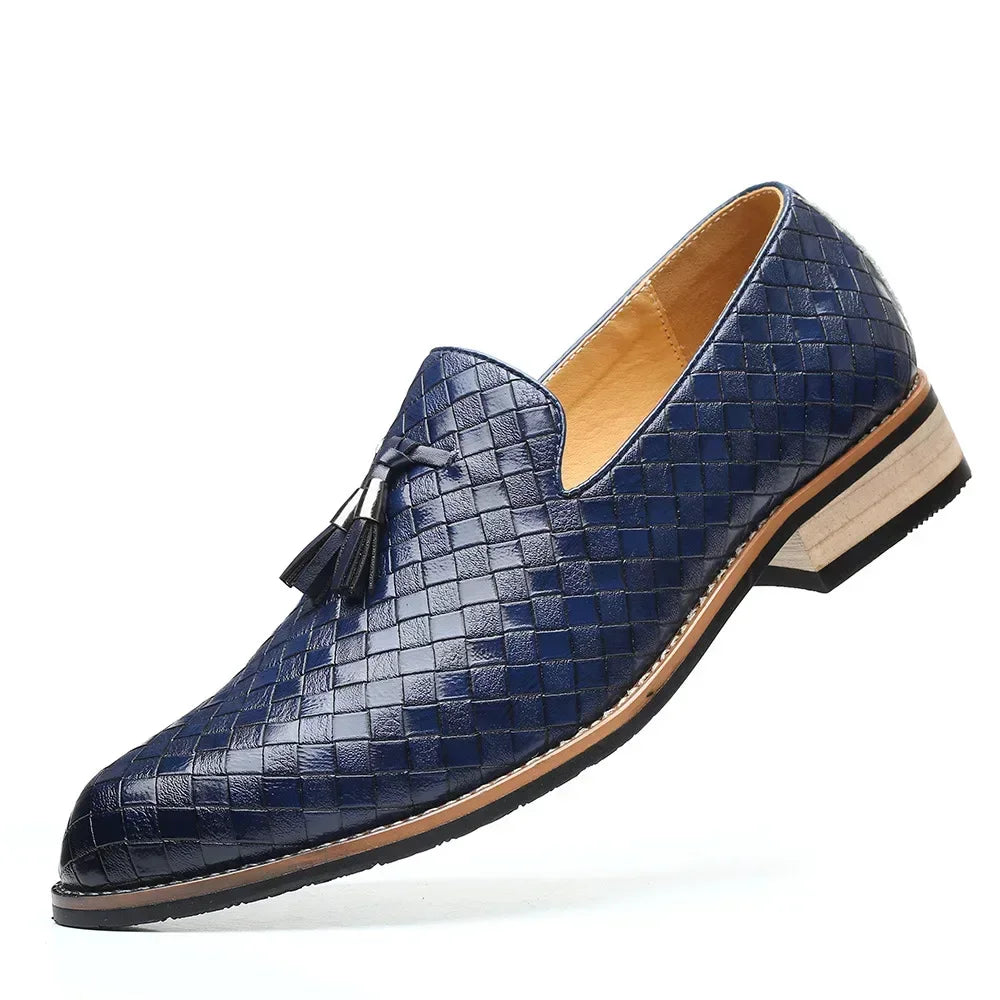 Sapato Masculino Casual Xadrez em Couro Sintético