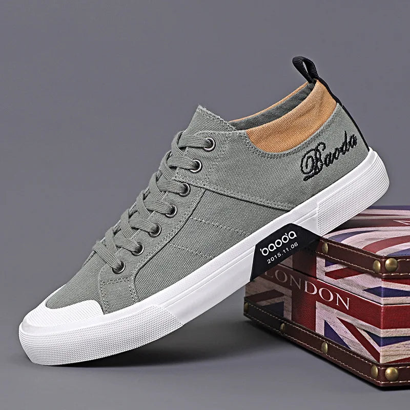 Tênis Masculino de Lona Slip-On Lanecrest