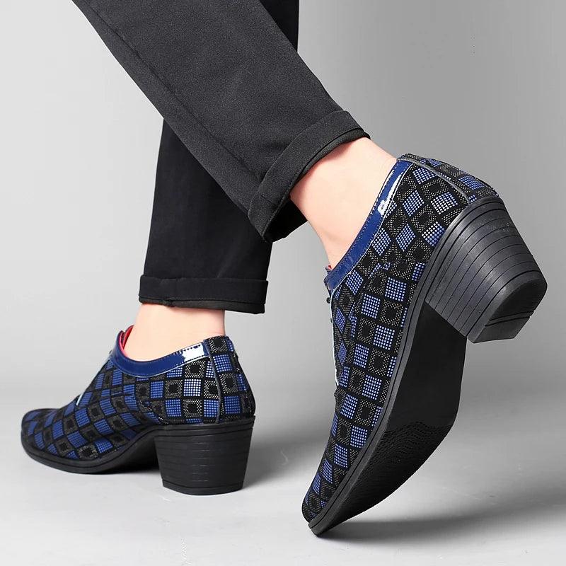 Sapato Masculino Social Xadrez Pontiagudo