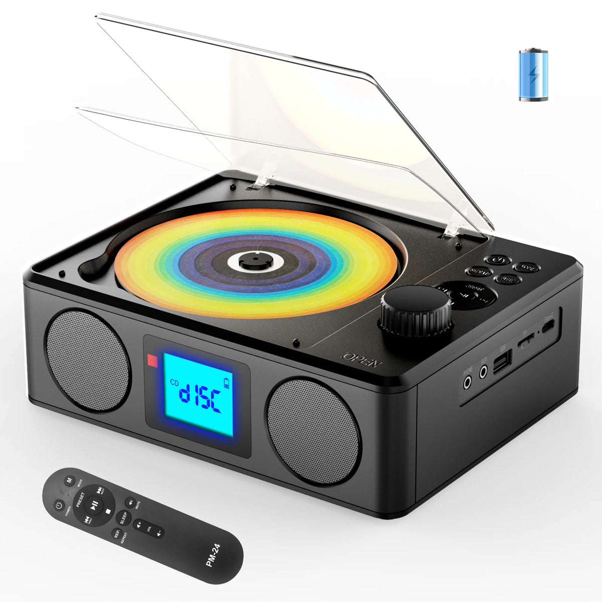 CD Player Portátil Bluetooth Discora
