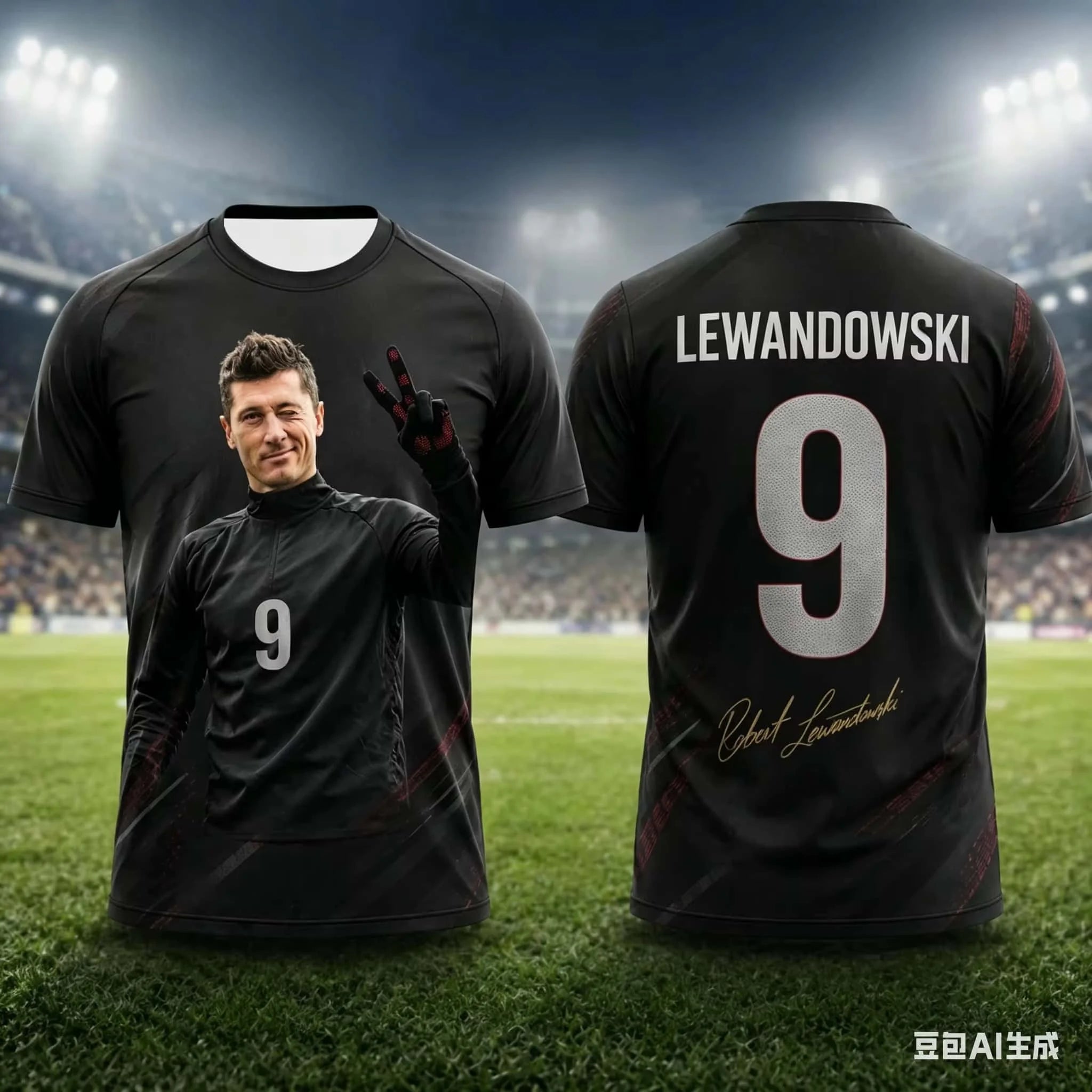 Camisa Masculina Esportiva T-Shirt Superestrela Lewandowski