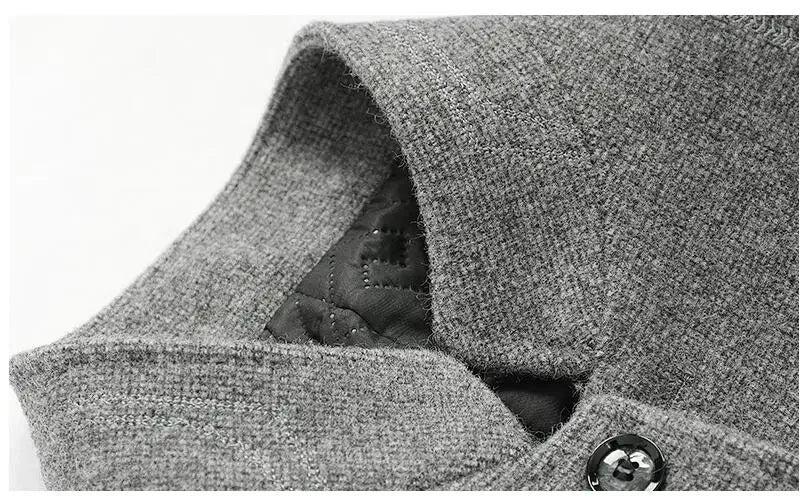 Blazer Masculino Casuais de Lã Slim Fit