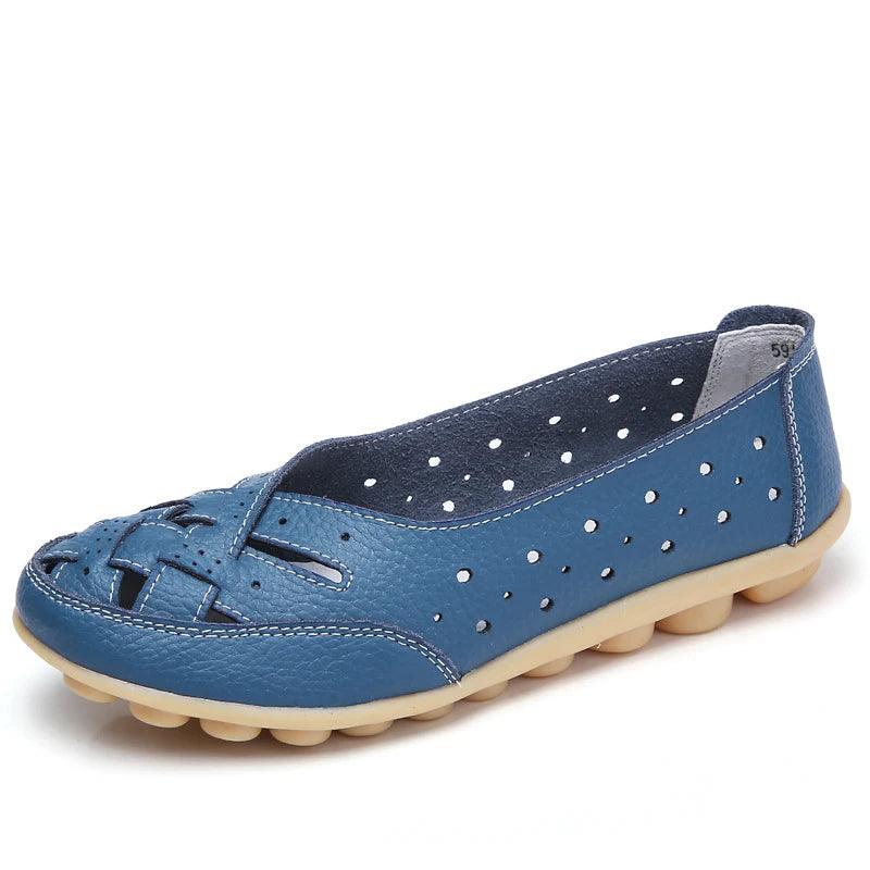 Mocassim Feminino Liora em Couro Rachado