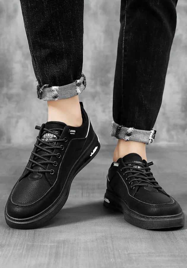 Tênis Masculino Casual de Couro PU