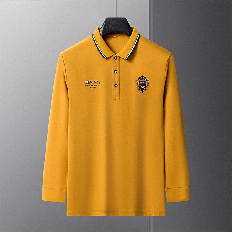 Camisa Polo Masculina Manga Comprida