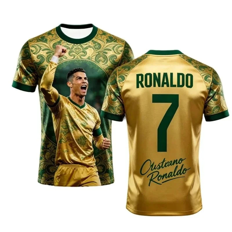 Camisa Masculina Esportiva T-Shirt Estrela do Futebol Cristiano Ronaldo 7