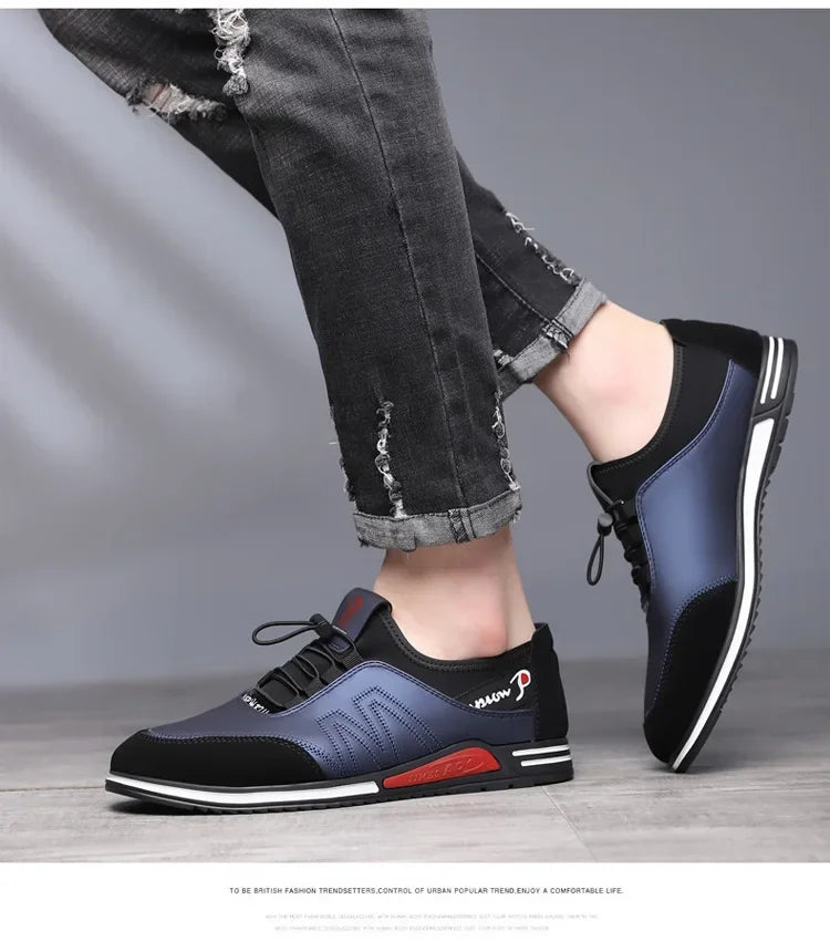 Sapato Masculino Casual Couro PU Respirável