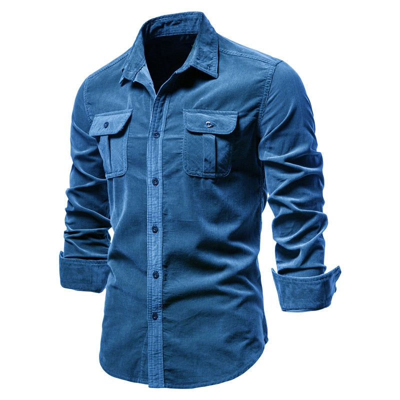 Camisa Masculina Casual Manga Comprida Londres