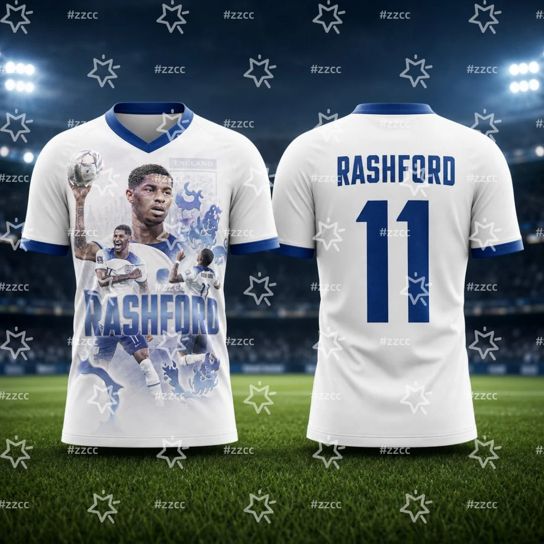 Camisa Masculina Esportiva Estampa 3D Rashford 11