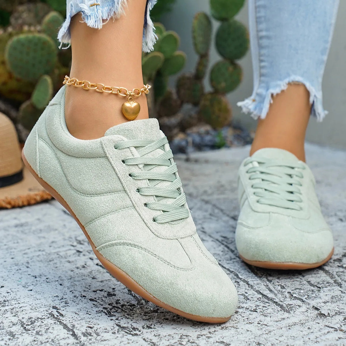 Tênis Feminino Casual Confortável Antiderrapante Durável Solado Plano