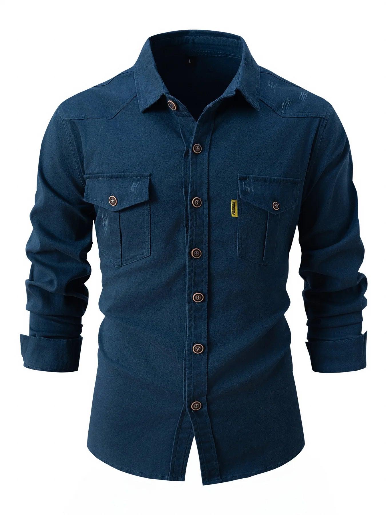 Camisa Casual Masculina de Algodão e Linho | Estilo e Conforto