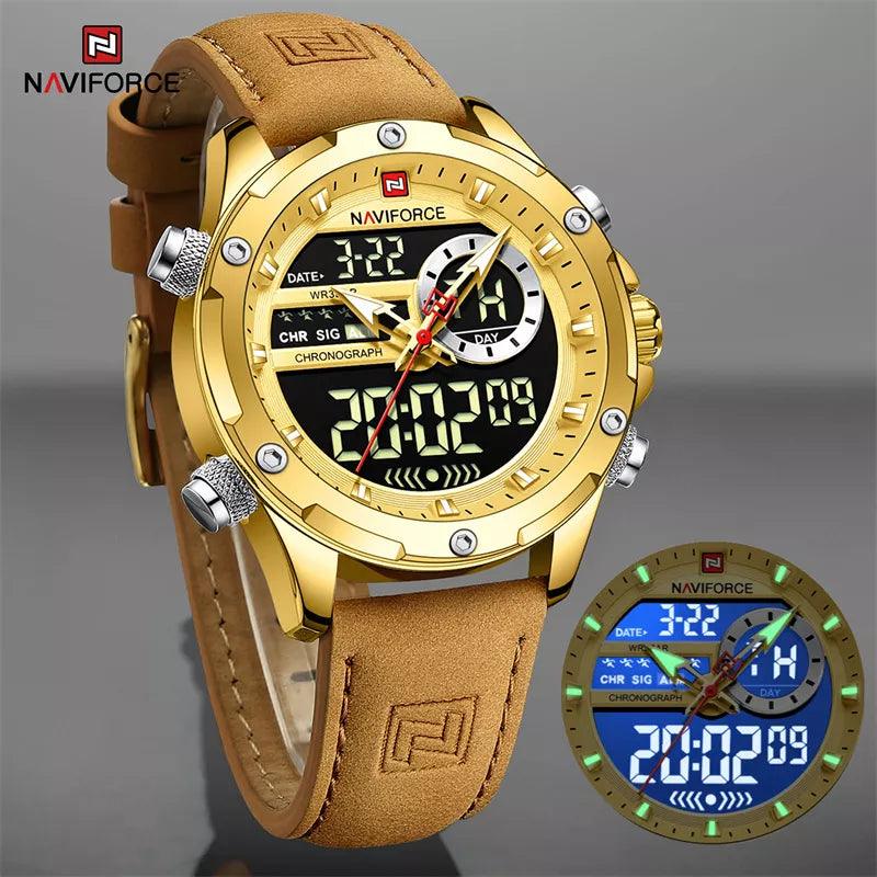 Relógio Masculino Naviforce Dourado