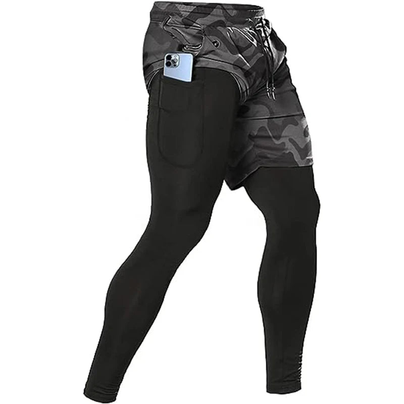 Calça Masculina Esportiva Fitness 2 Em 1 (Calça e Short)
