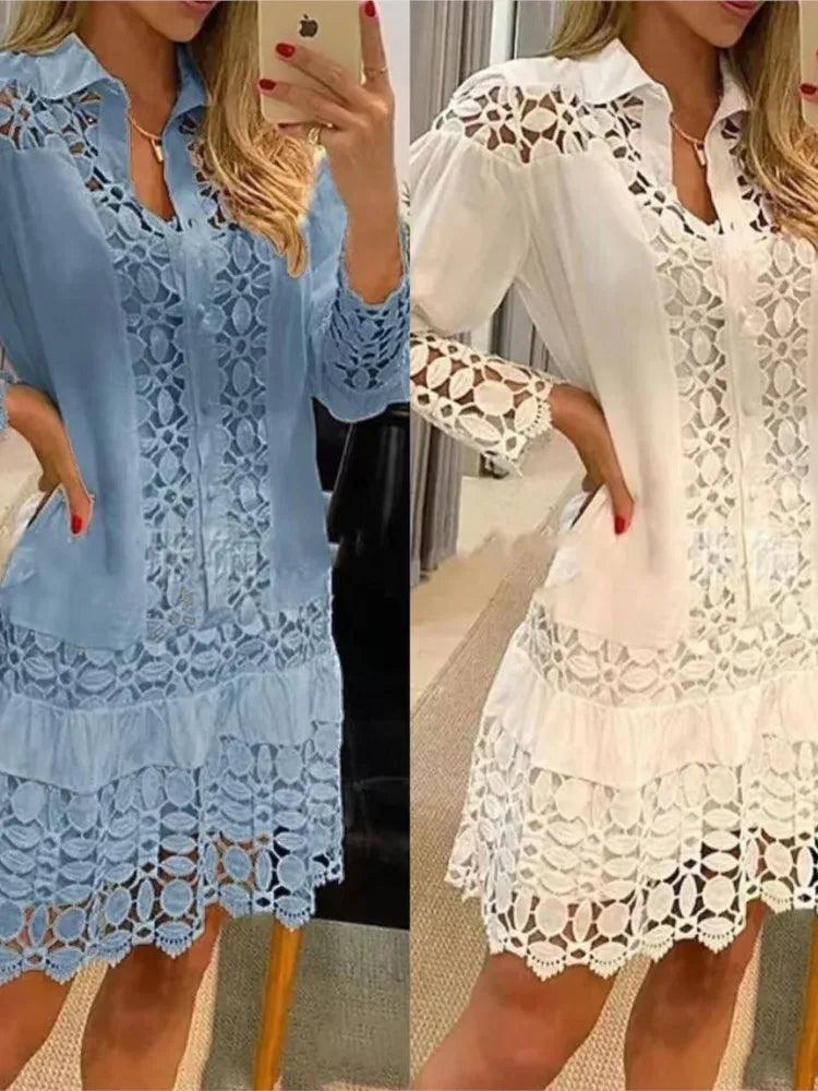 Vestido Feminino de Renda Menina Dona