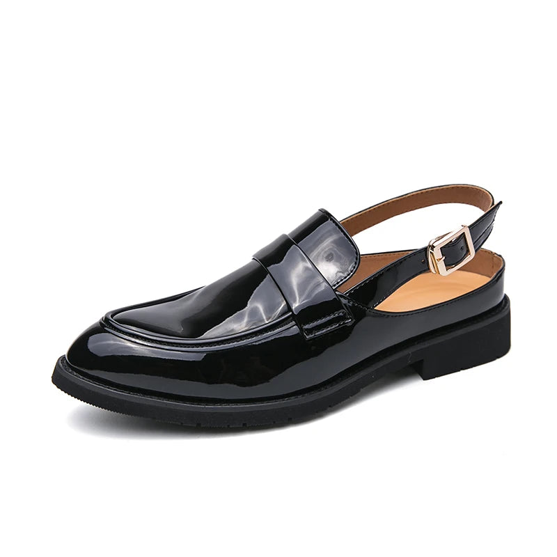 Sapato Masculino Mule Social Couro Envernizado by Loja Bruna Modas