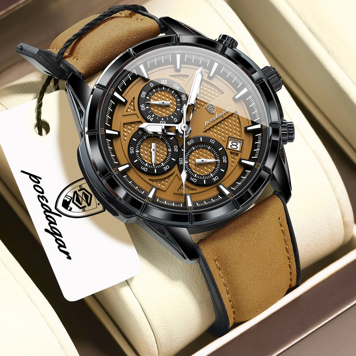 Relógio Masculino Vintage Noir Chrono